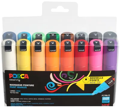 Obrázek produktu pro POSCA PC7M/16A ASS31 POSCA Pigmentmarker PC-7M, 16er Etui