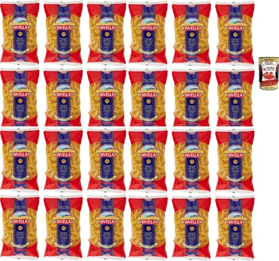 Produktbild von Divella Pasta 100% Italienisch Penne Candela 29, Nudeln aus Hartweizengrieß, Kochen 11 Minuten 24x 500g + Italian Gourmet polpa 400g