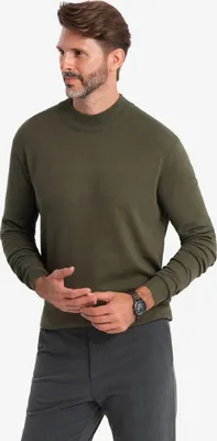 Produktbild von Ombre Clothing Rollkragenpullover für Männer Yahoel dunkles oliv XXL