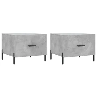 Immagine prodotto di vidaXL Tavolini da salotto, 2 pezzi, grigio cemento, 50x50x40 cm, materiale composito