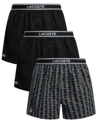 Produktbild von Lacoste 3er Pack gewebte Boxer, Schwarz S