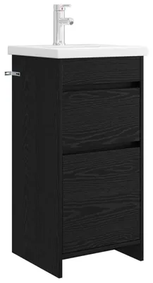 Produktbild von vidaXL Badezimmerschrank mit Waschbecken Schwarze Eiche