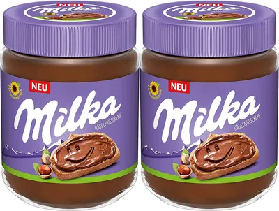 Image de Crème à tartiner aux noisettes Milka 350g 2pcs