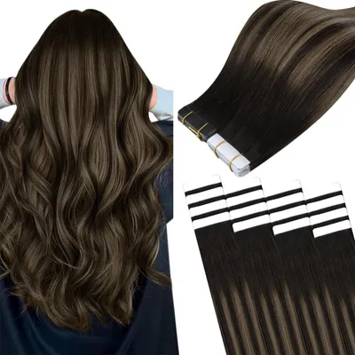 Immagine prodotto di Elzusha: Extension per capelli applicate con nastro, realizzate con capelli umani naturali