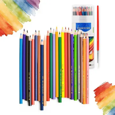 Produktbild von Buntstift-Set 48 Farben, wasserlöslich, Sechskant, 2,9 mm Mine