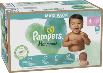 Produktbild von Pampers Harmony Windeln Größe 4 (9–14 kg) 74er Maxi-Pack
