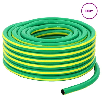 Produktbild von vidaXL Gartenschlauch 5-lagig Grün und Gelb 12 mm PVC