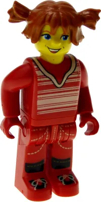 Produktbild von 1x Lego Figur 4 Juniors Creator Frau Mädchen Tina rot Zopf braun cre010