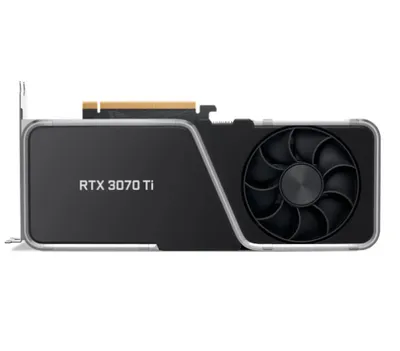 A product shot of a graphics card.