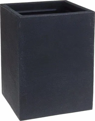 Immagine prodotto di Fioriera in plastica 29x29x40 cm, quadrata e alta, struttura robusta e resistente alle intemperie, colore antracite