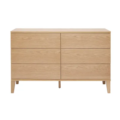 Produktbild von Miliboo - Kommode mit 6 Schubladen aus hellem Holz B120 cm FREDDY