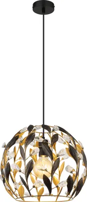 Produktbild von Globo Lighting Hängeleuchte Metall schwarz matt, 1x E27