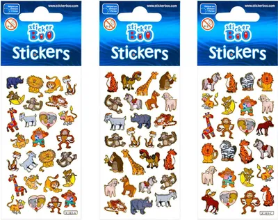 Produktbild von Blatt mit Tieraufklebern