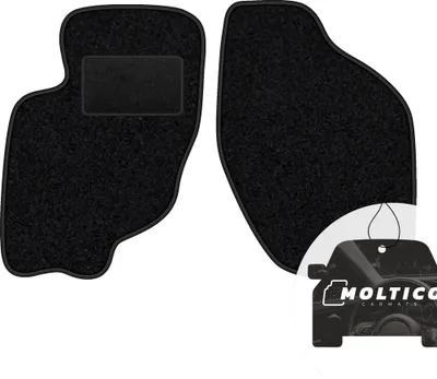 Produktbild von moto-MOLTICO Vorne Fußmatten Auto Velours Autoteppiche Schwarz Automatten Set 2-teilig passend für Mitsubishi Space Vagon 1993-1998