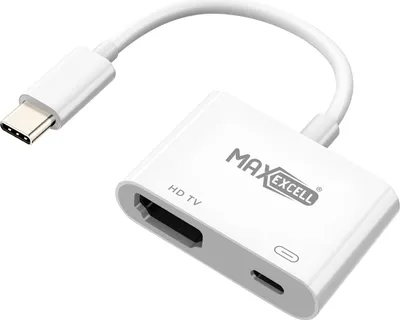 Productafbeelding van Max Excell, HDMI naar USB-C video-adapter, 4K, met 100W snelladen, wit