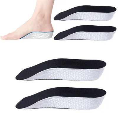 Produktbild von 2 Paar Schuheinlagen Erhöhung, Schuherhöhung, Height Increase Insoles, Fersenkeil Einlagen, Schwarz Hohe 2.5cm
