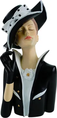 Produktbild von formano Deko Büste Dame modern Dekofigur Frauenbüste Polyresin Handbemalt 28 cm