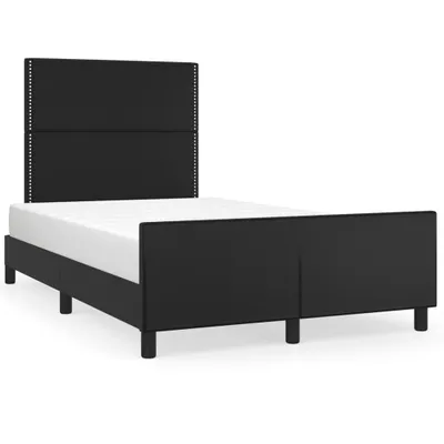 Image de vidaXL Sommier sans matelas noir 120x190 cm similicuir