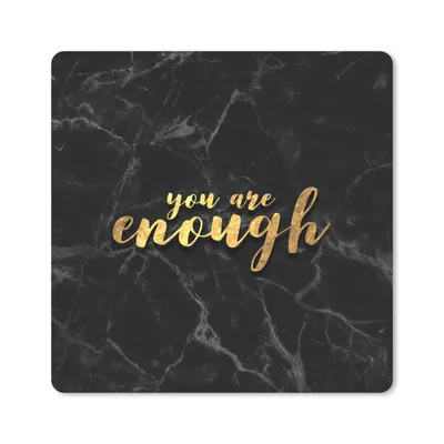 Produktbild von MuchoWow® Mauspad Mousepad Zitate - Selbstvertrauen - Gold - Marmor 20x20 cm - Mousepads - Maus Mat - Pad - Mausunterlage - Desk Mat - Bureauartikeln