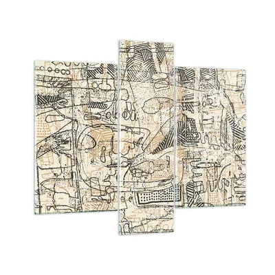 Produktbild von Bilder auf glas - 3 Teile - Graffiti Kritzeleien Zeichnen - 95x80cm - Glasbilder - Wandbilder - Bilder - Wanddekoration aus Glas - Glas Bilder - Wandbild auf Glas - GCB95x80-5047