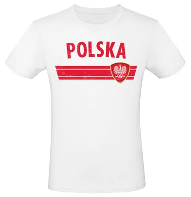 Produktbild von WM EM Fan Shirt Länder T-Shirt Fußball Fanartikel Herren Damen 100% Baumwolle Land wählen: Polen Shirt Größe wählen: M