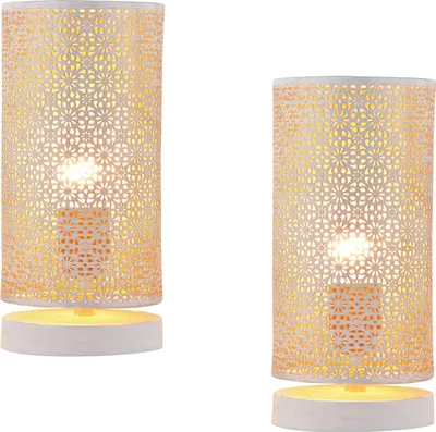 Imagen del producto de Conjunto de 2 lámparas de noche estilo bohemio, decoración, para mesita de noche, luminaria, lámpara, juegos de lámparas, 25 unidades