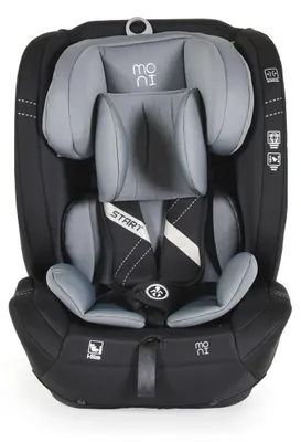 Produktbild von Moni Kindersitz i-Size Start (76-150cm) Kopfstütze verstellbar, Kuscheltier grau