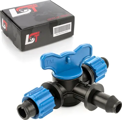 Produktbild von Absperrhahn T-Stück Verbindungsstück Kupplung Bewässerungssystem Ø 17x16x17 mm