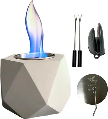 Image de Cheminée à l'éthanol de table, gris, 137 x 137 cm, portable