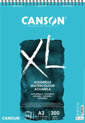 Produktbild von Canson - Aquarellpapier XL 30 Blatt 300gr A3 weiß | 5 Stück