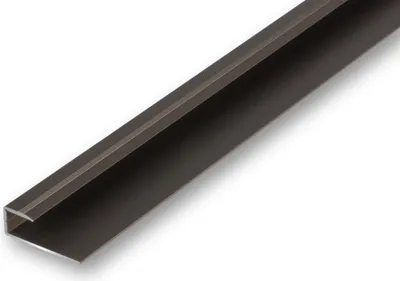 Produktbild von (9,01EUR/m) Einschubprofil von 9 - 11 mm Belagstärke 1000 mm lang bronzefarben Abschlussprofil für Hartböden U-Profil