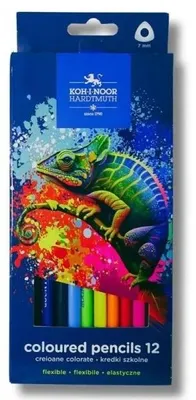 Obrázok produktu pre Trojhranné pastelky, 12 farieb – Koh-I-Noor