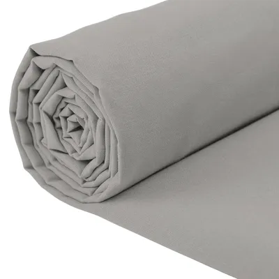 Productafbeelding van 100% Katoenen Stof - 150 cm Breed - Uni Katoen Meterware - Grijs - 0.5 Meter