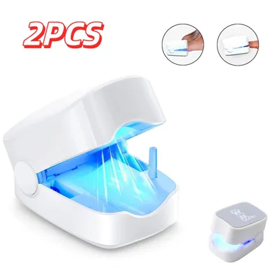 Produktbild von 2pcs Nagelpilz Laser Behandlungsgerät, Nagelpilz Behandlung für Zehennagel, mit 470nm Blau Licht+910nm Infrarotlicht