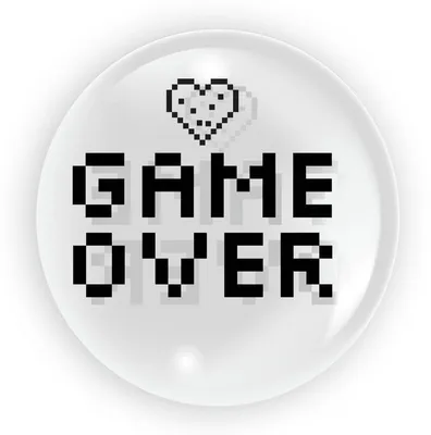 Obrázek produktu pro Dekorativní balón Tuban „Game Over“, černý, 45 cm, na hélium nebo vzduch