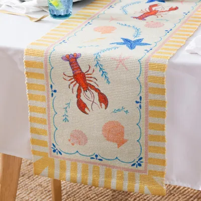 Zdjęcie produktu dla Solidchoice - Biegacz na stół "Brunch Stripes" do użytku wewnątrz i na zewnątrz - Wielokolorowy (220 x 35 cm)