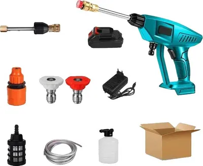 Zdjęcie produktu dla Myjka wysokociśnieniowa, bezprzewodowa, kompatybilna z akumulatorami litowymi 18 V, 1*akumulator