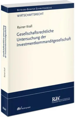 Obrázok produktu pre Gesellschaftsrechtliche Untersuchung der Investmentkommanditgesellschaft