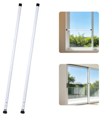 Image de Barre de sécurité réglable pour portes et fenêtres, lot de 2