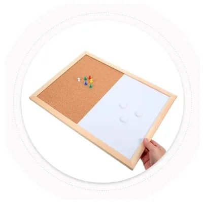 Produktbild von Magnetische Korktafel 40 x 30 cm mit Whiteboard-Funktion für Büro und Zuhause