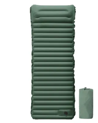 Image de Matelas gonflable avec coussin, idéal pour une utilisation en extérieur