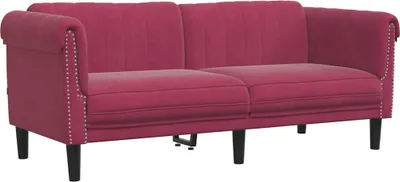 Produktbild von vidaXL Sofa 2-Sitzer Weinrot Samt