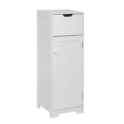 Image de Armoire de salle de bain Mondeer Armoire de salle de bain avec tiroirs 32x30x87cm Blanc