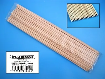 Produktbild von CZ špejle 30cm, d3mm,100ks, hroc., špíz, dřevo
