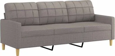 Produktbild von vidaXL 3-Sitzer-Sofa Taupe 180 cm Stoff
