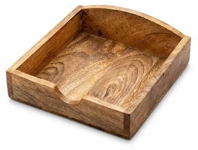 Produktbild von Serviettenhalter Wooden rustic - Holz rustikal für 33cm Lunchservietten aus Holz, 19x6cm Ambiente Serviettenhalter