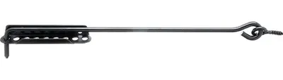 Produktbild von Alberts® Sturmhaken,mit Feststellplatte,KTL sw,z.Einschrauben,Länge 400mm