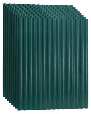 Zdjęcie produktu dla Peviasot, 8 sztuk, płyty faliste ASA-PVC, grubość 1,5 mm, wymiary 117x93 cm, płyty dachowe, ciemnozielone, do carportu, altany ogrodowej