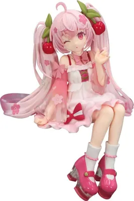 Produktbild von Hatsune Miku Nudelstopper aus PVC-Statue, Sakura Miku 2025, Augenzwinkern-Version, 14 cm