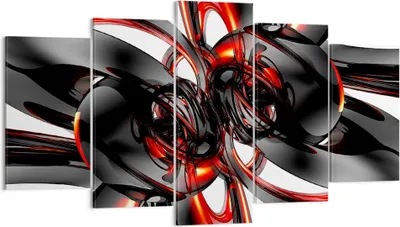 Produktbild von Bild auf Leinwand - Leinwandbild - Abstrakt Ring Glas Komposition - 160x85cm - Wand Bild - Wanddeko - Leinwanddruck - Bilder - Kunstdruck - Wanddekoration - Leinwand bilder - Wandkunst - EA160x85-1342